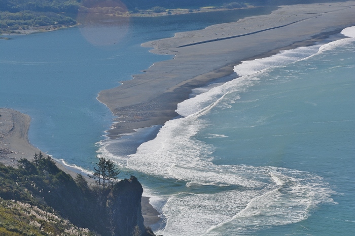 where the Klamath River meets the ocean